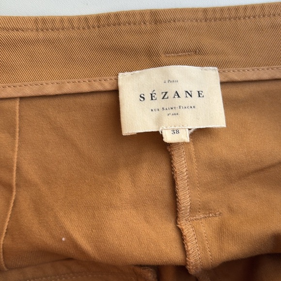 Sezane Rome Shorts Tan Camel Womens Size 6 36 Small - Picture 8 of 10